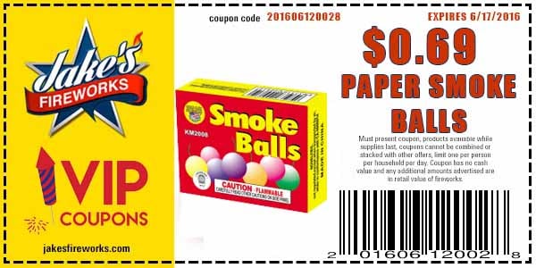 smoke balls firework coupon