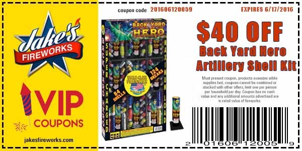 $40 off family pack fireworks coupon