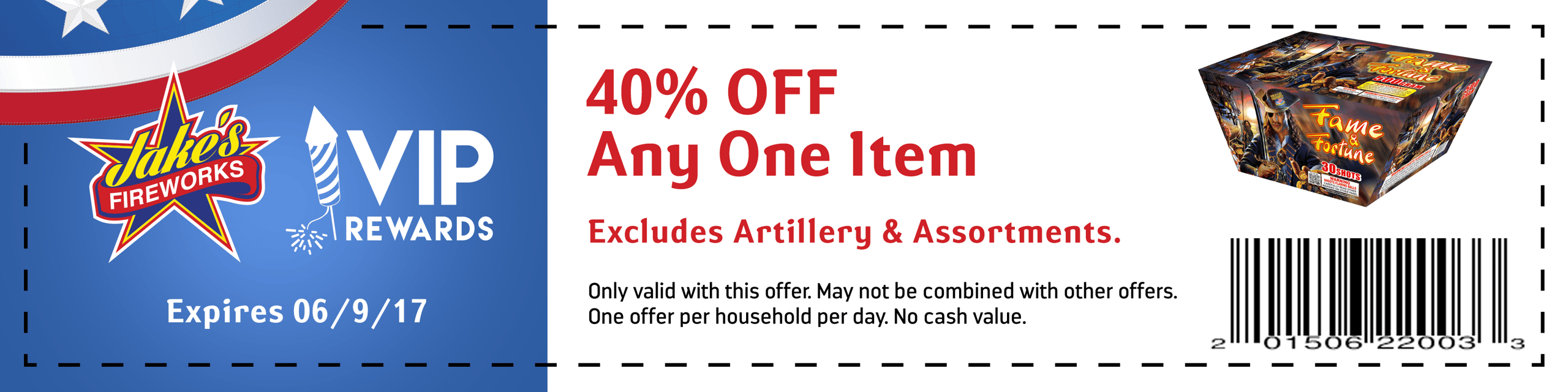 40% Off Coupon At Jake's Through Friday
