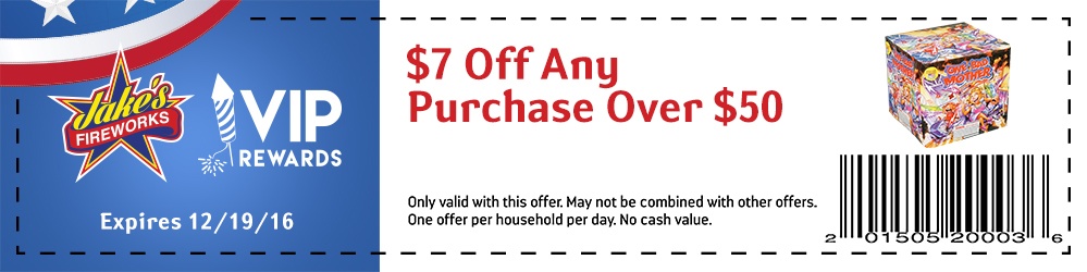 7 off 50 fireworks coupon