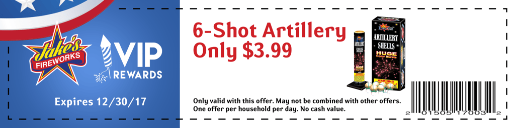 artillery firework coupon