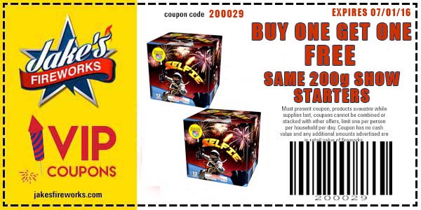 Buy One Get One Free 200g Show Starters and Alien Fountain only $5.99