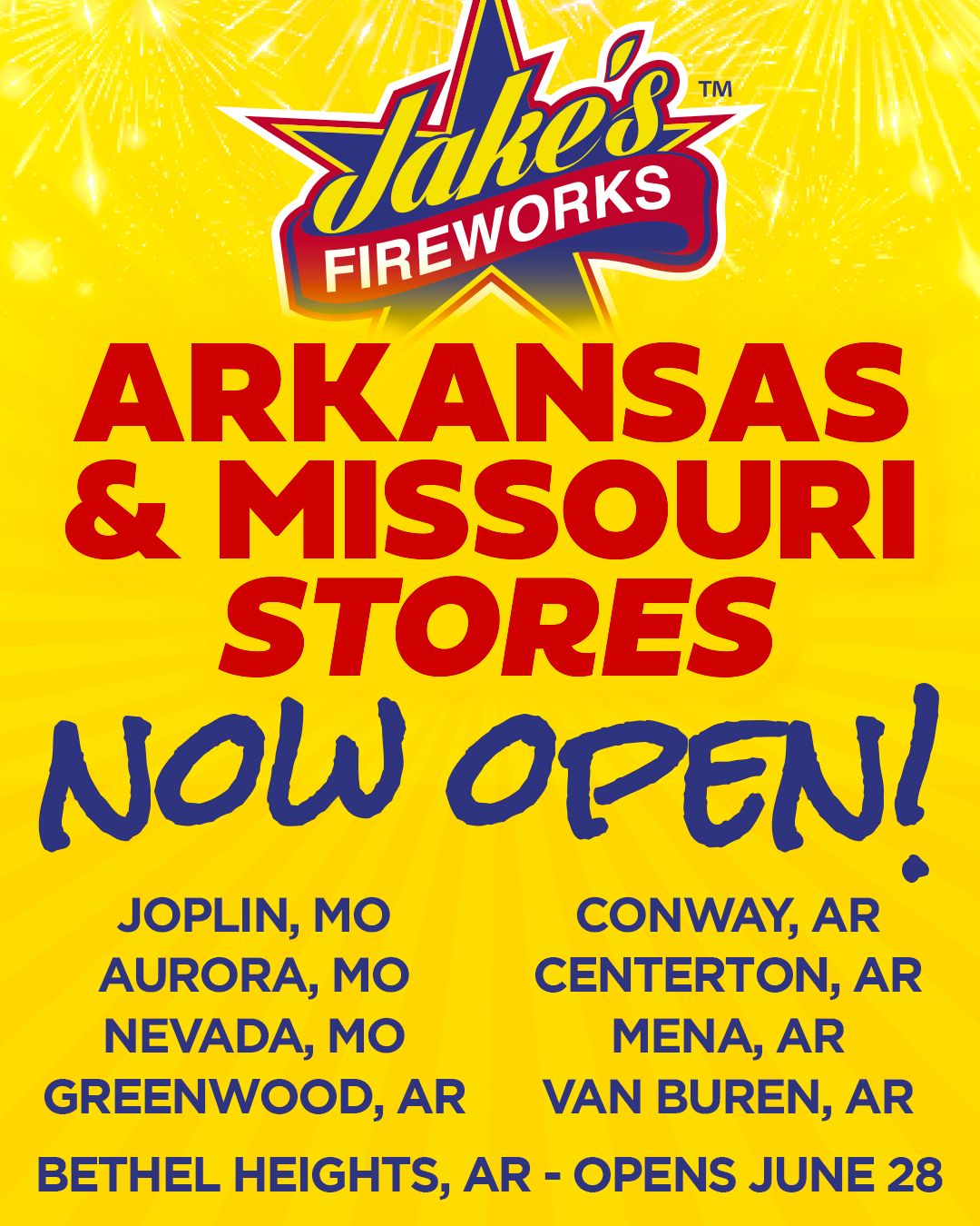 Missouri & Arkansas Stores Now Open