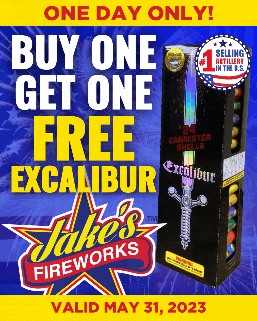 Deal of the Day - Buy 1 Get 1 FREE Excalibur Artillery Shell 24pk